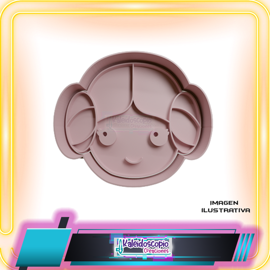 Cortador para galletas Princesa Leia Rostro