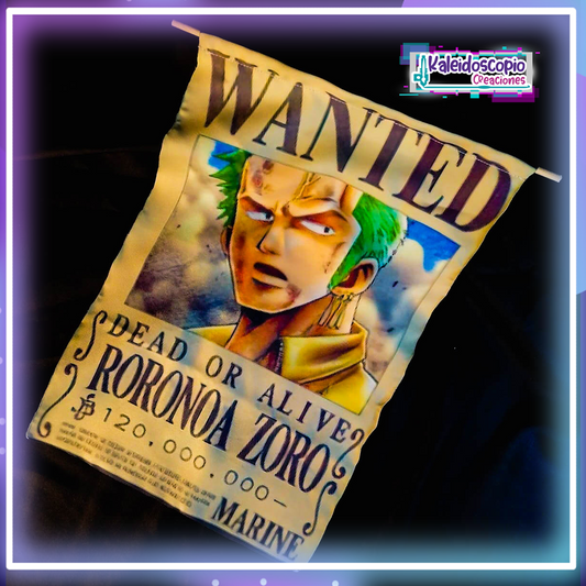 Poster Afiche Zoro Roronoa Wanted One Piece