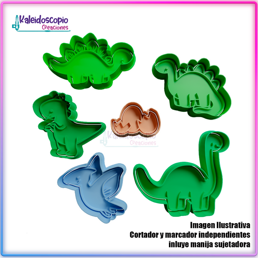 Dinosaurios pack de cortador para galletas y fondant