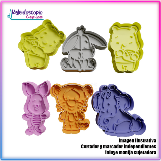 Winnie the pooh pack de cortador para galletas y fondant