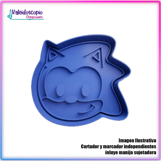 Sonic kawaii - Cortador para galletas y fondant