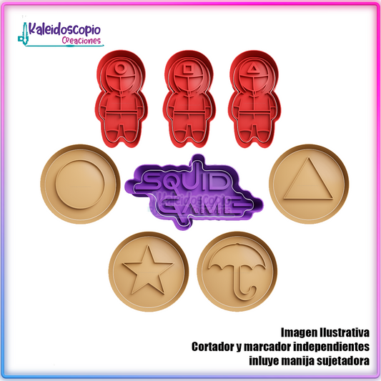 El calamar pack de cortador para galletas y fondant