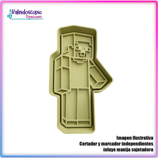 Steve Minecraft v1- Cortador para galletas y fondant