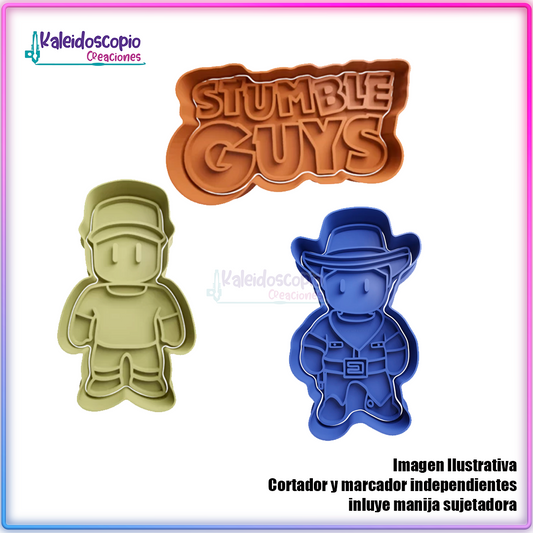 Stumble Guys pack de cortador para galletas y fondant