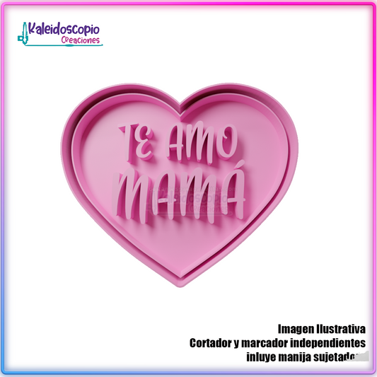 Te amo mamá - Cortador para galletas y fondant