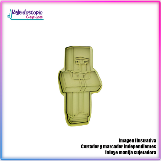 Aldeano Minecraft Cortador de Galleta y Fondant