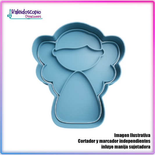 Angel Minimalista - Cortador de Galletas y Fondant