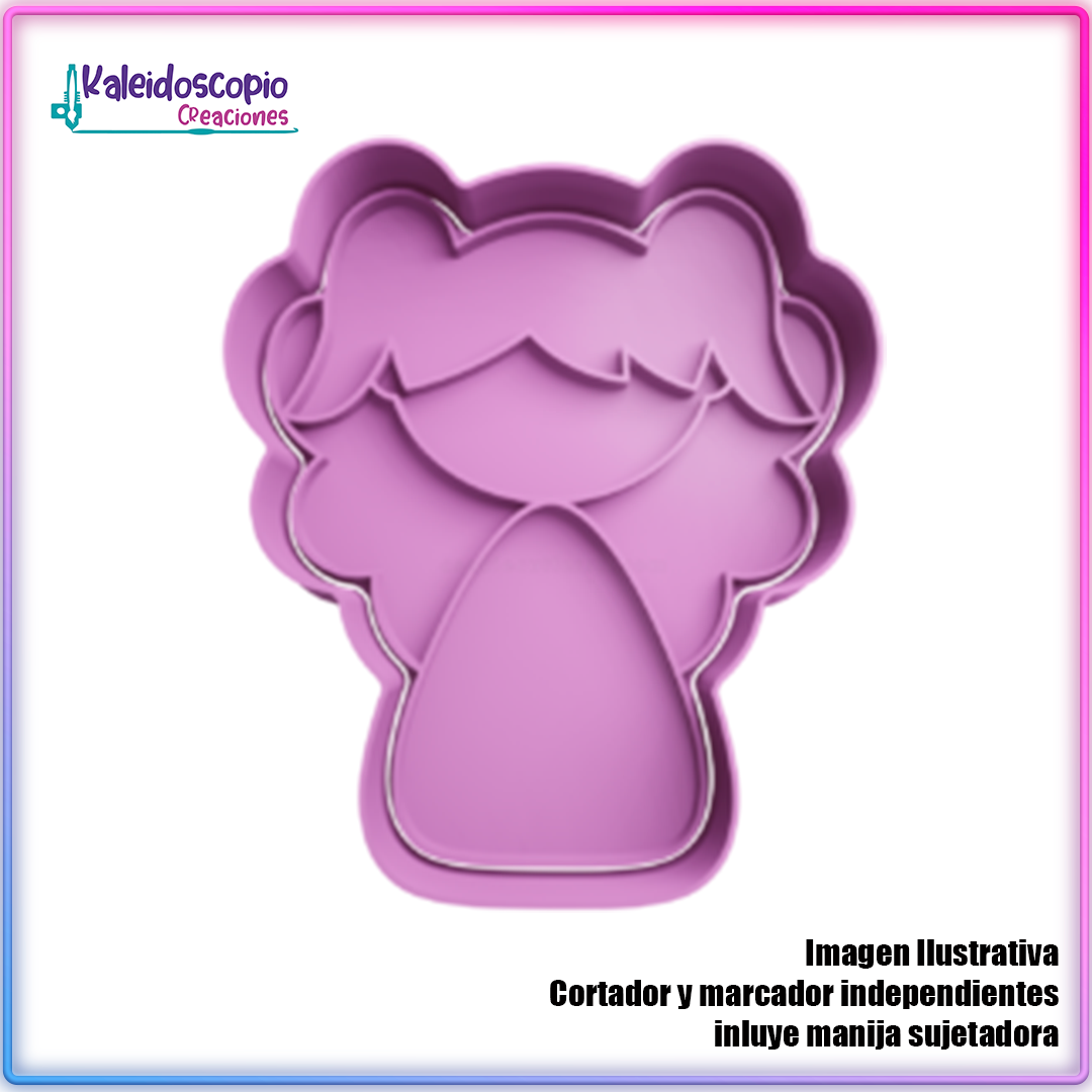 Angelita Minimalista - Cortador de Galletas y Fondant