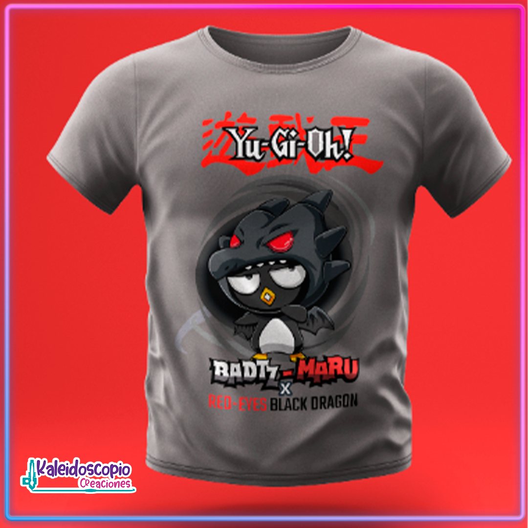 Badtz-Maru Dragón Negro Ojos Rojos Playera