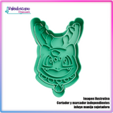 Bulbasaur Reno de Navidad Cortador de Galletas y Fondant