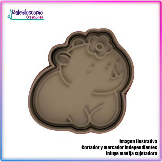 Capibara Flores Cortador para galletas