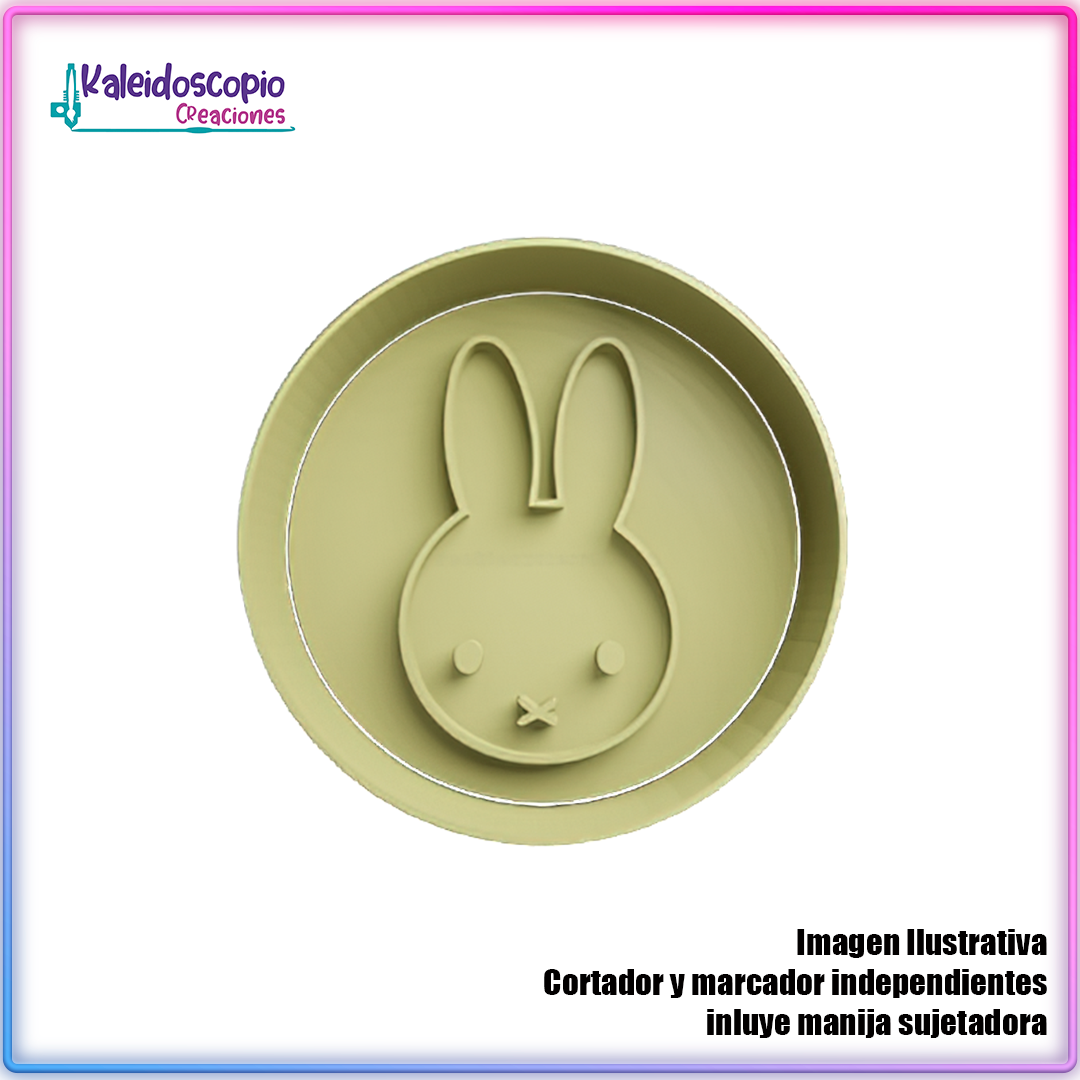 Cabeza Conejo de Pascuas Contorno 2 - Cortador de Galletas y Fondant