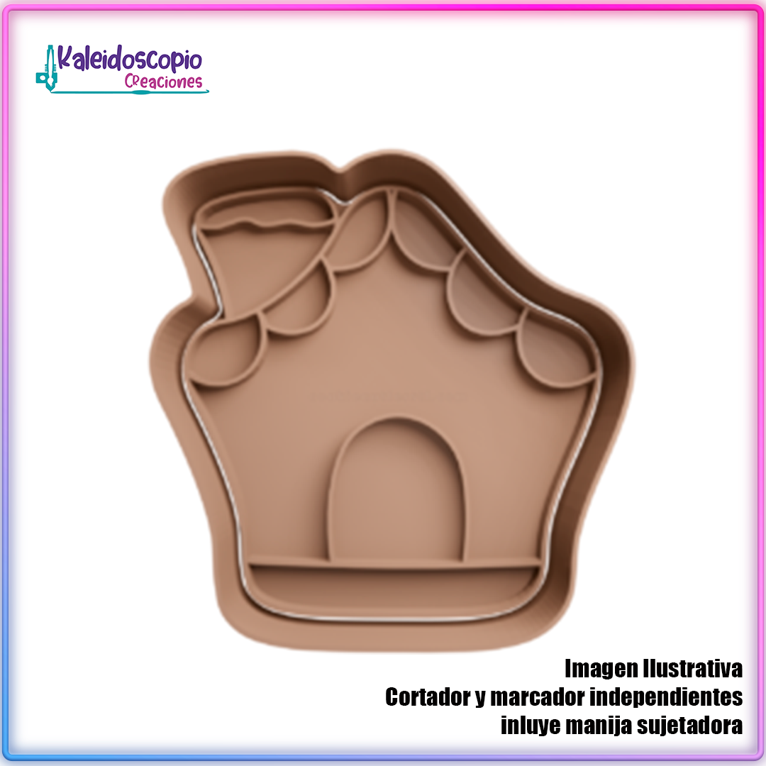 Casita de Dulce Navidad 1 - Cortador de Galletas y Fondant