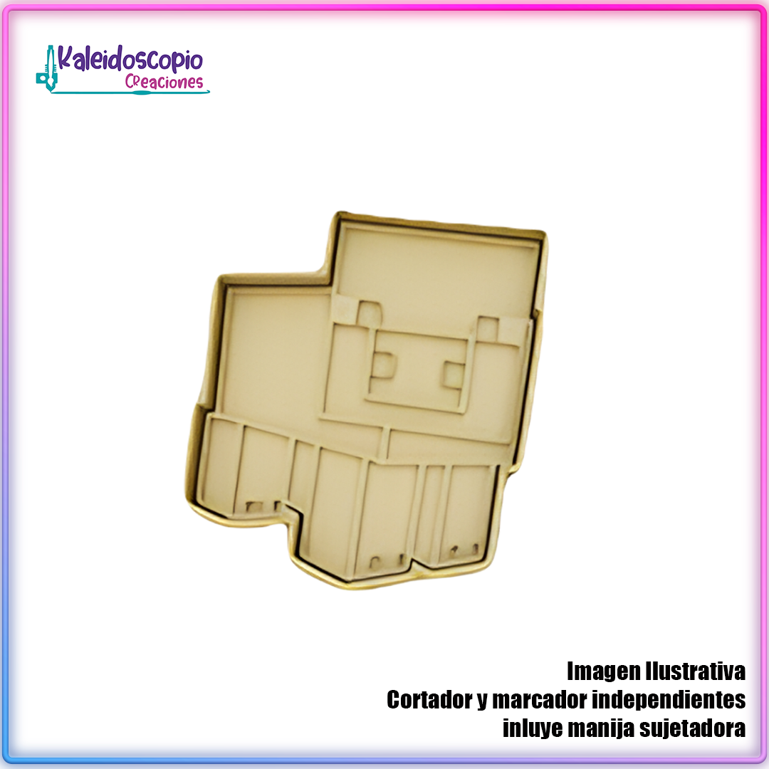 Cerdo Minecraft Cortador de Galleta y Fondant