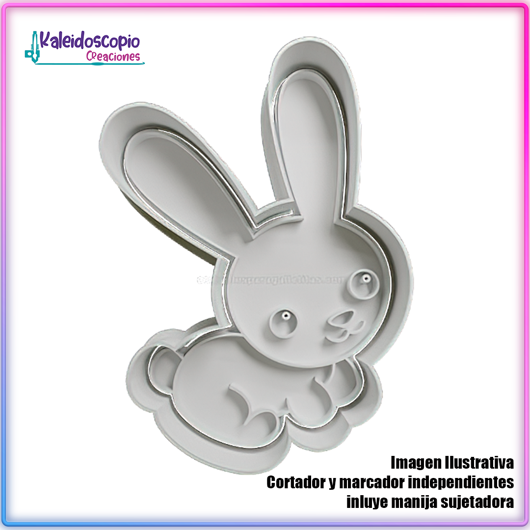 Conejo de Pascua Chibi - Cortador de Galletas y Fondant