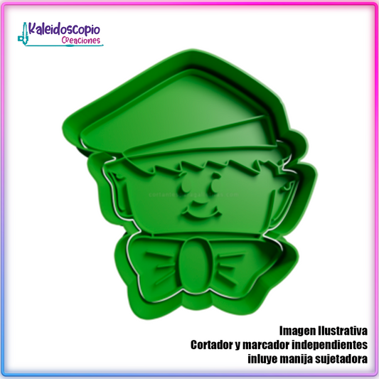 Duende Navidad con Moño - Cortador de Galletas y Fondant