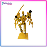 Lucky Dummy T13 Con Alas y Base Figura Color Amarillo - Robot Multiarticulado