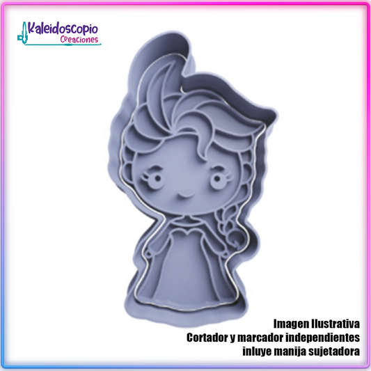 Elsa Chibi Frozen Comic Cortador De Galletas