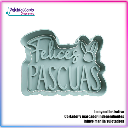 Felices Pascuas 2 - Cortador de Galletas y Fondant