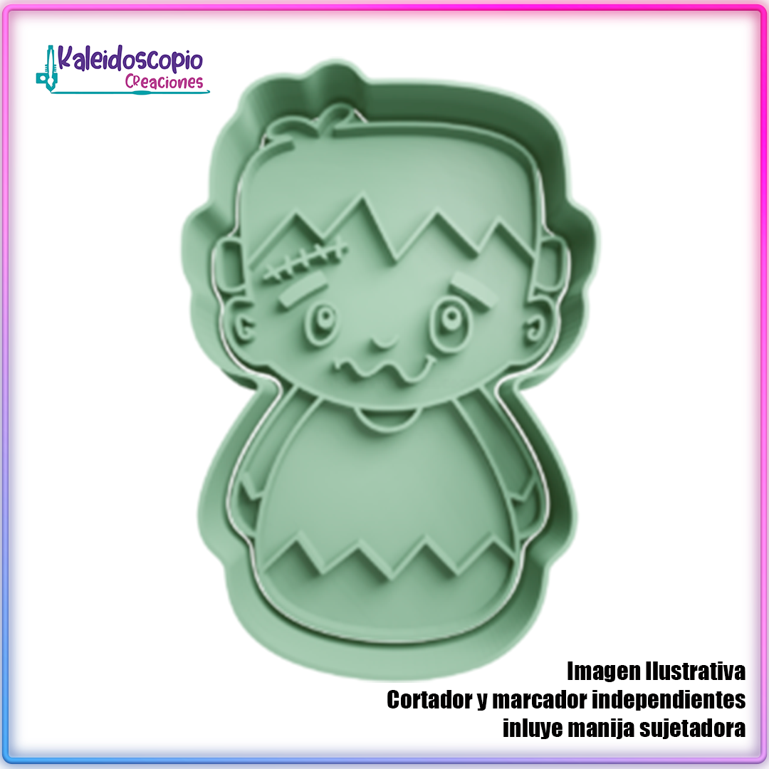 Frankenstein Mareado 2 Hallowen Cortador de Galletas y Fondant