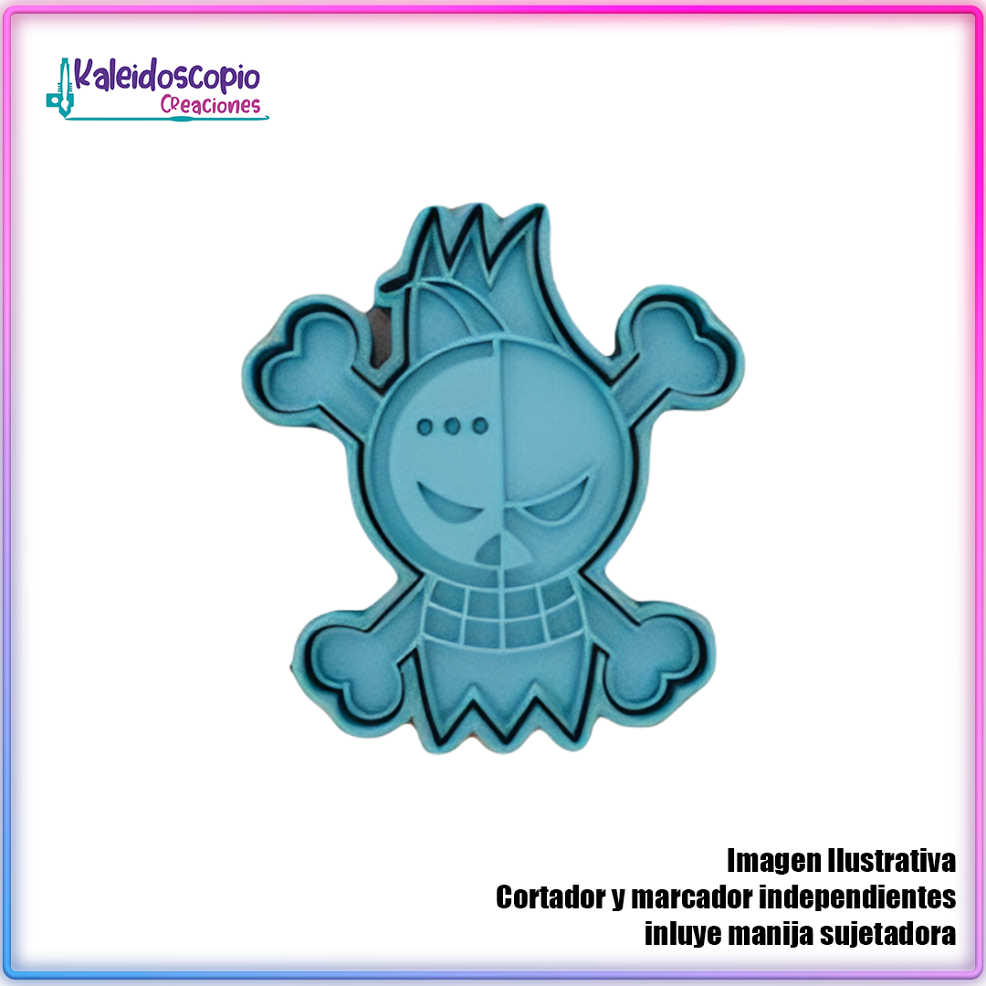 Franky Calavera One Piece Cortador de Galleta y Fondant