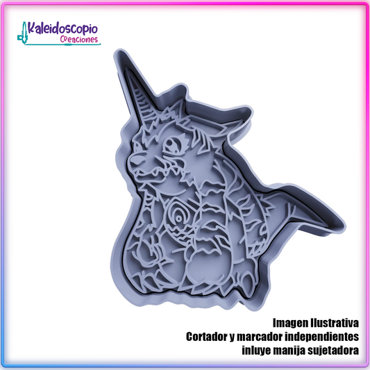 Gabumon digimon - Cortador para galletas y fondant