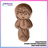 Galleta de Jengibre Cuerpo Completo  - Cortador de Galletas y Fondant