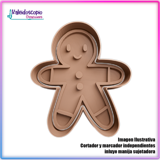 Galleta de Jengibre Simple  - Cortador de Galletas y Fondant