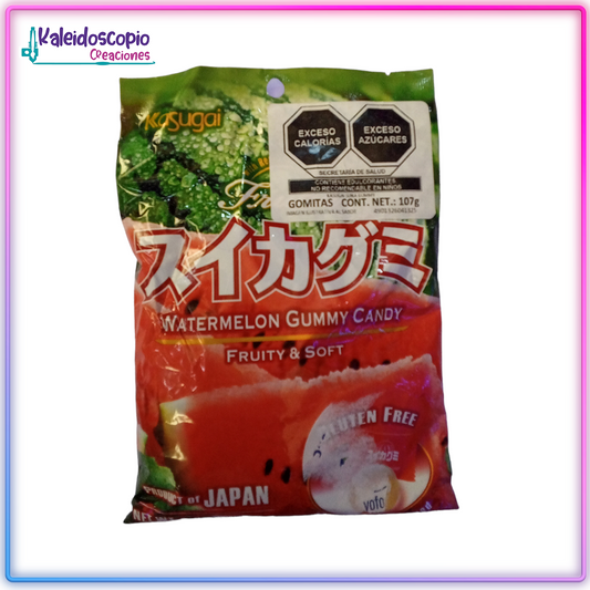 Kasugai Suika Gummy Sabor Sandia 107g