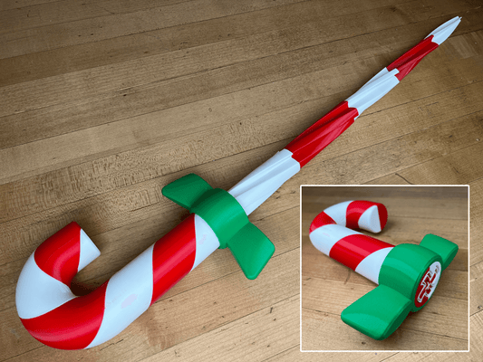 Espada Baston Navideño Retractil