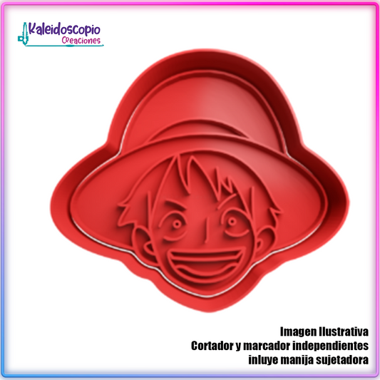 Luffy Sombrero de Paja 2 - One Piece - Cortador de Galletas y Fondant