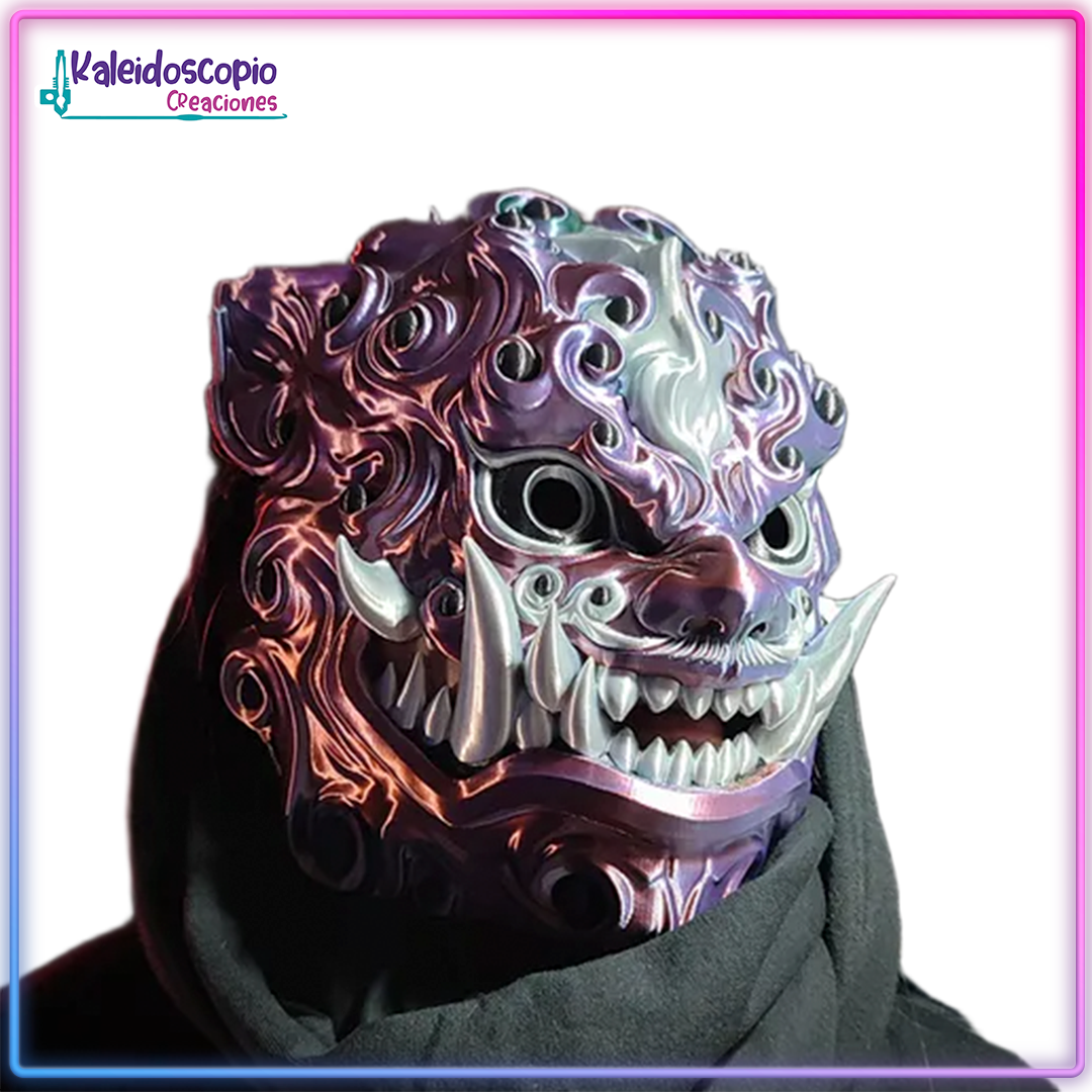 Mascara Foo Lion Mandibula Movible