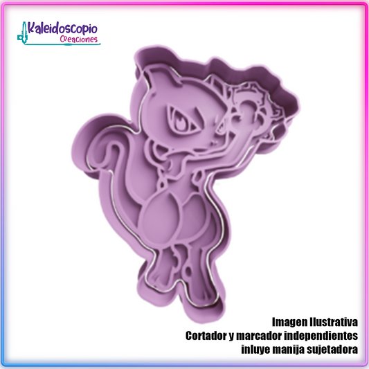 Mewtwo Pokemon - Cortador de Galletas y Fondant