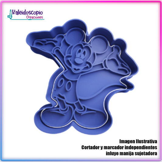 Mickey Mouse Festejando Cortador De Galletas