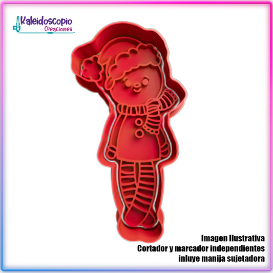 Muñeco de Navidad Cuerpo Completo  - Cortador de Galletas y Fondant