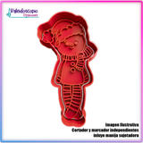 Muñeco de Navidad Cuerpo Completo  - Cortador de Galletas y Fondant