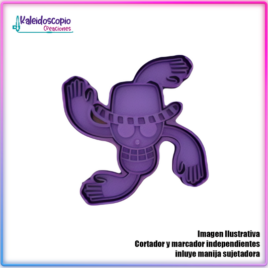 Nico Robin Calavera One Piece Cortador de Galleta y Fondant