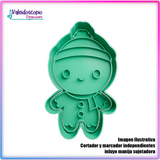 Niño Galleta de Jengibre Invierno - Cortador de Galletas y Fondant