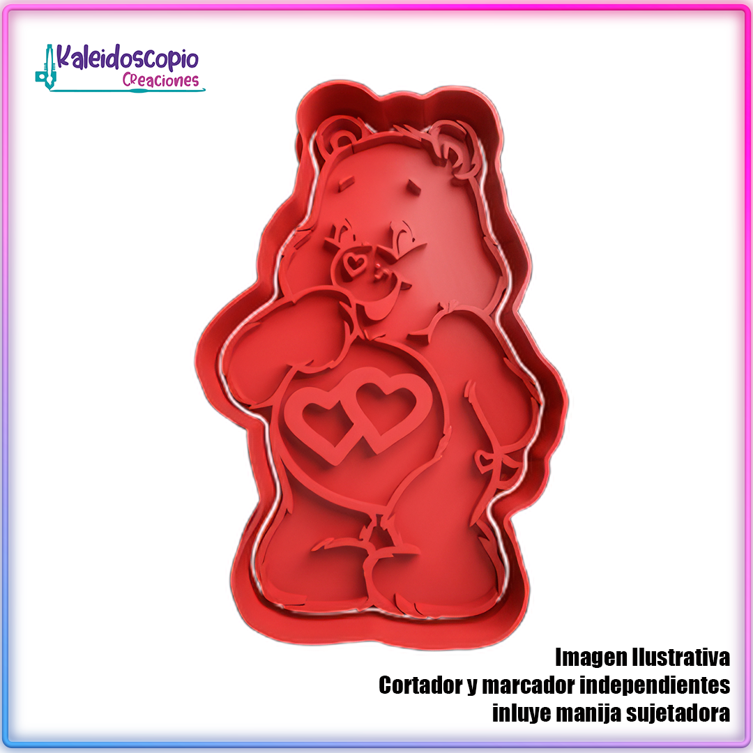 Osito Cariñosito Corazones San Valentin - Cortador de Galletas y Fondant