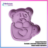 Oso con Taza de Coazon San Valentin  - Cortador de Galletas y Fondant