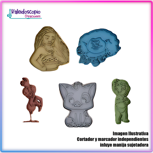 Pack Moana Cortador de Galleta y Fondant