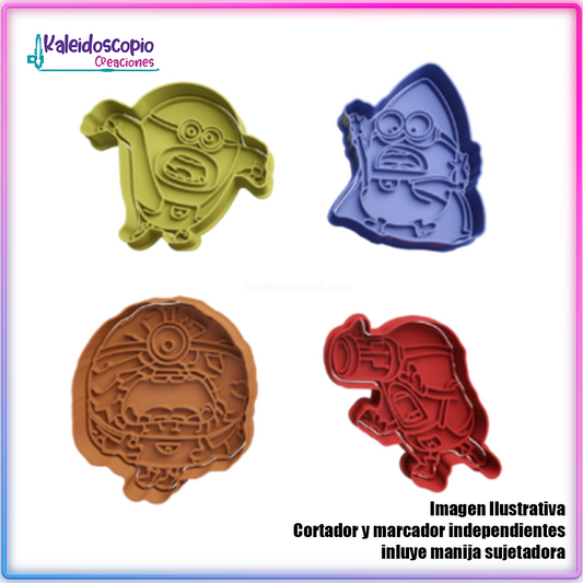 Pack Super Minions Cortadores para galletas y fondant