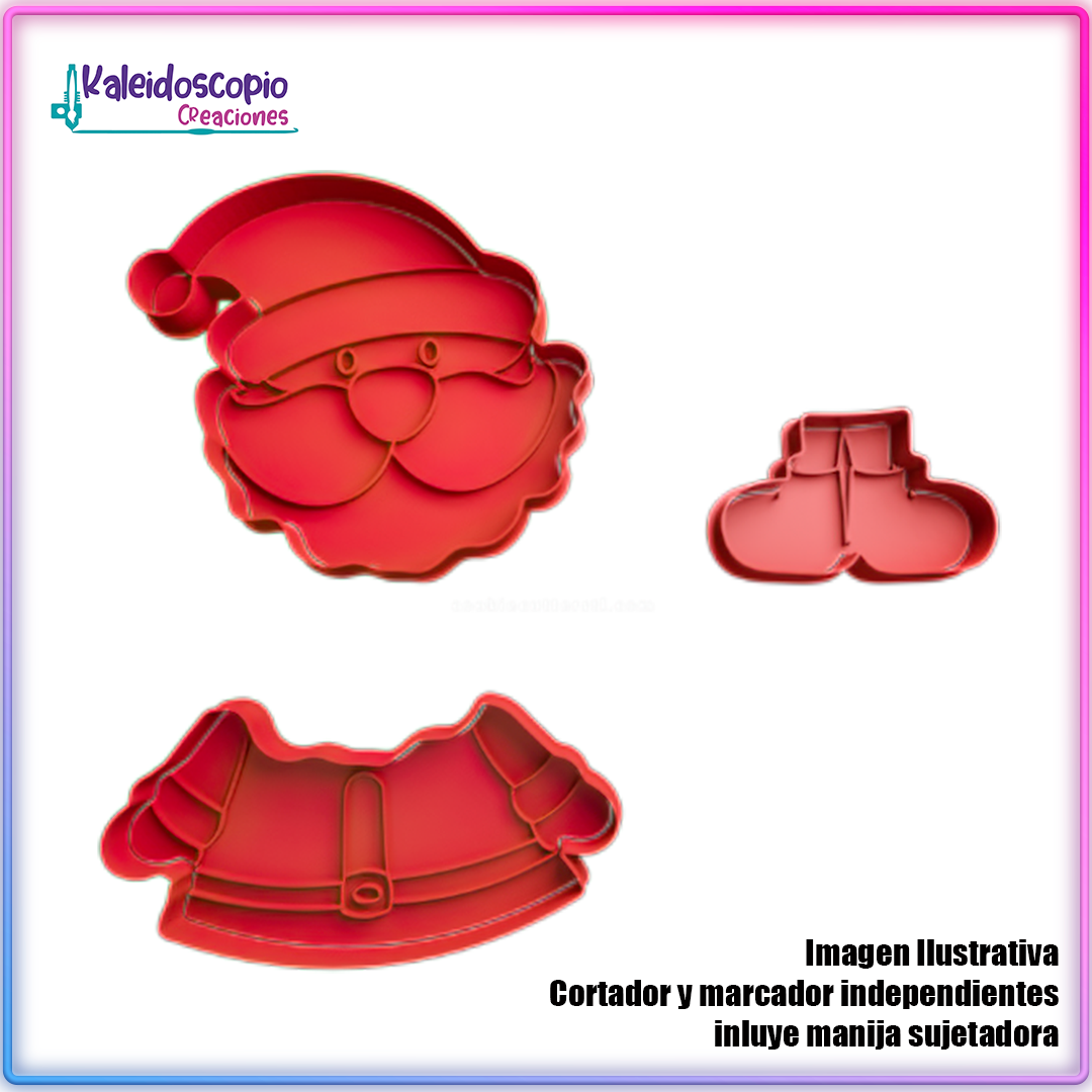 Pack Partes de Santa Claus - Cortador de Galletas y Fondant