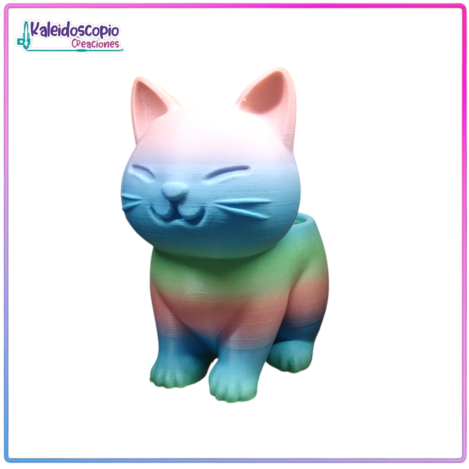 Maceta Gatito Multicolor