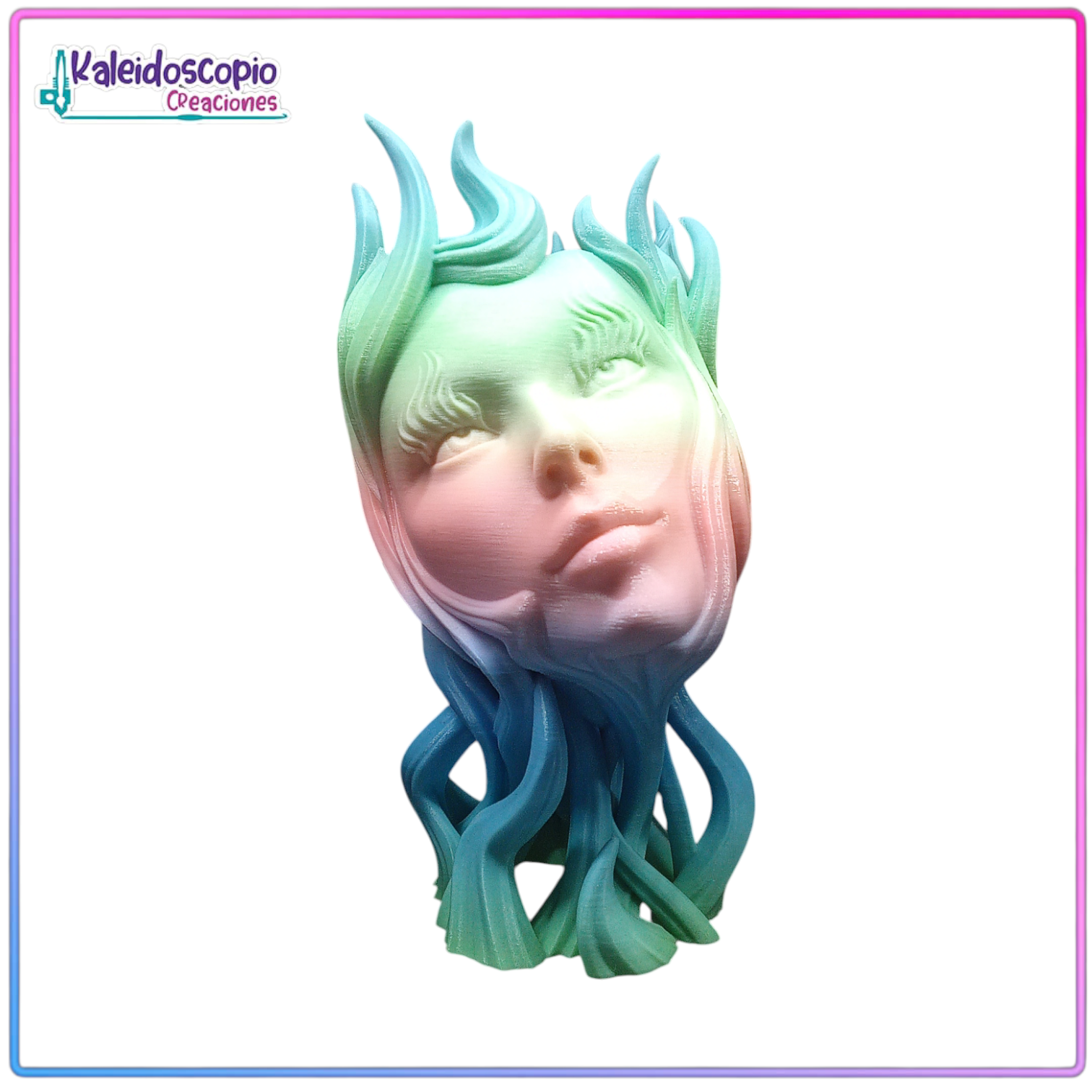 Maceta Rostro Mujer Multicolor