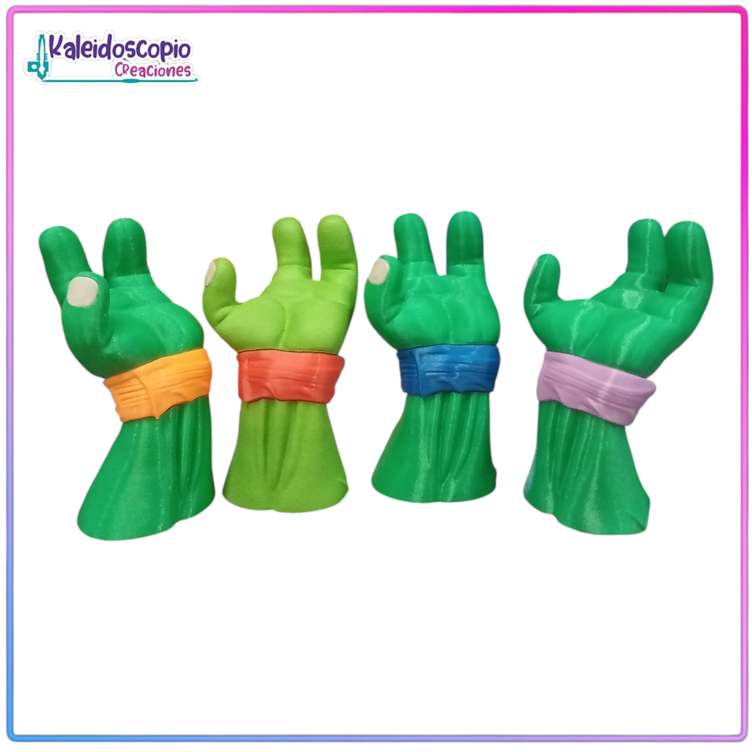 Soporte para Control Mano Tortugas Ninjas – Kaleidoscopio Creaciones