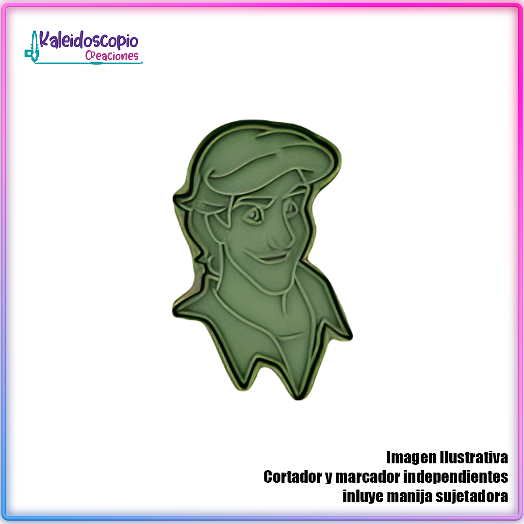 Principe Erick La Sirenita Cortador de Galleta y Fondant