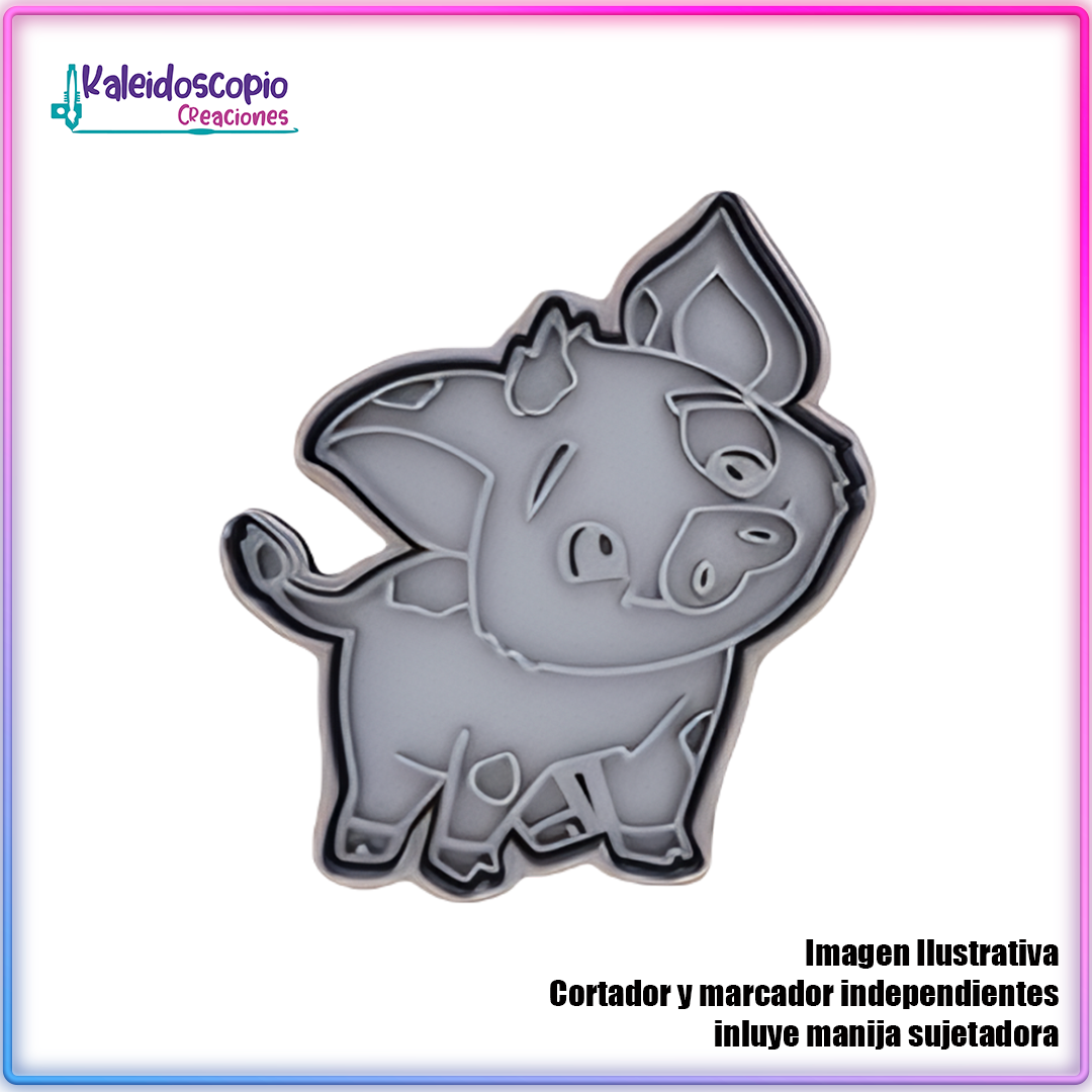 Pua Cerdito Moana Cortador de Galleta y Fondant