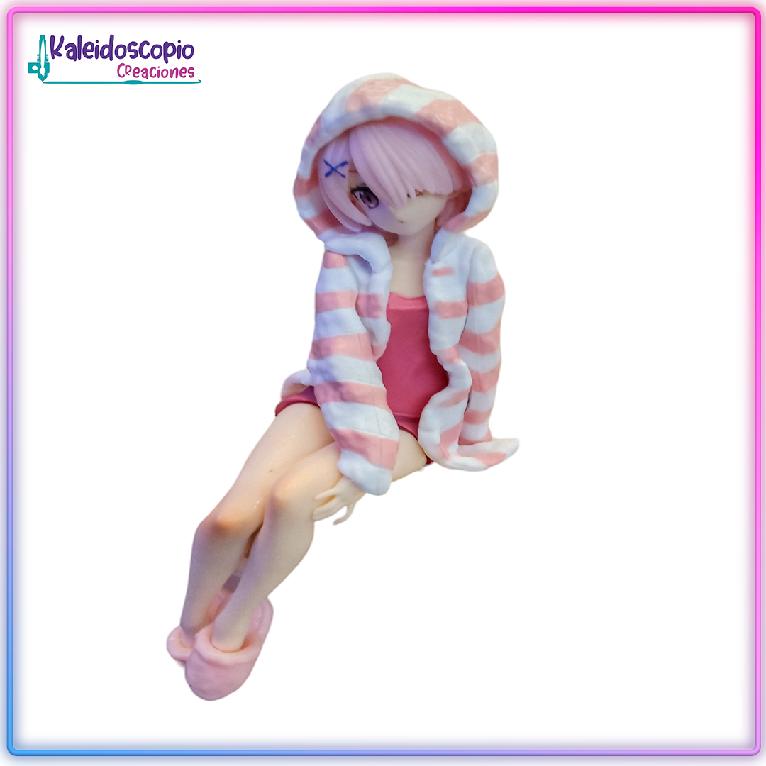 Figura de Rem con Pijama Rosa.