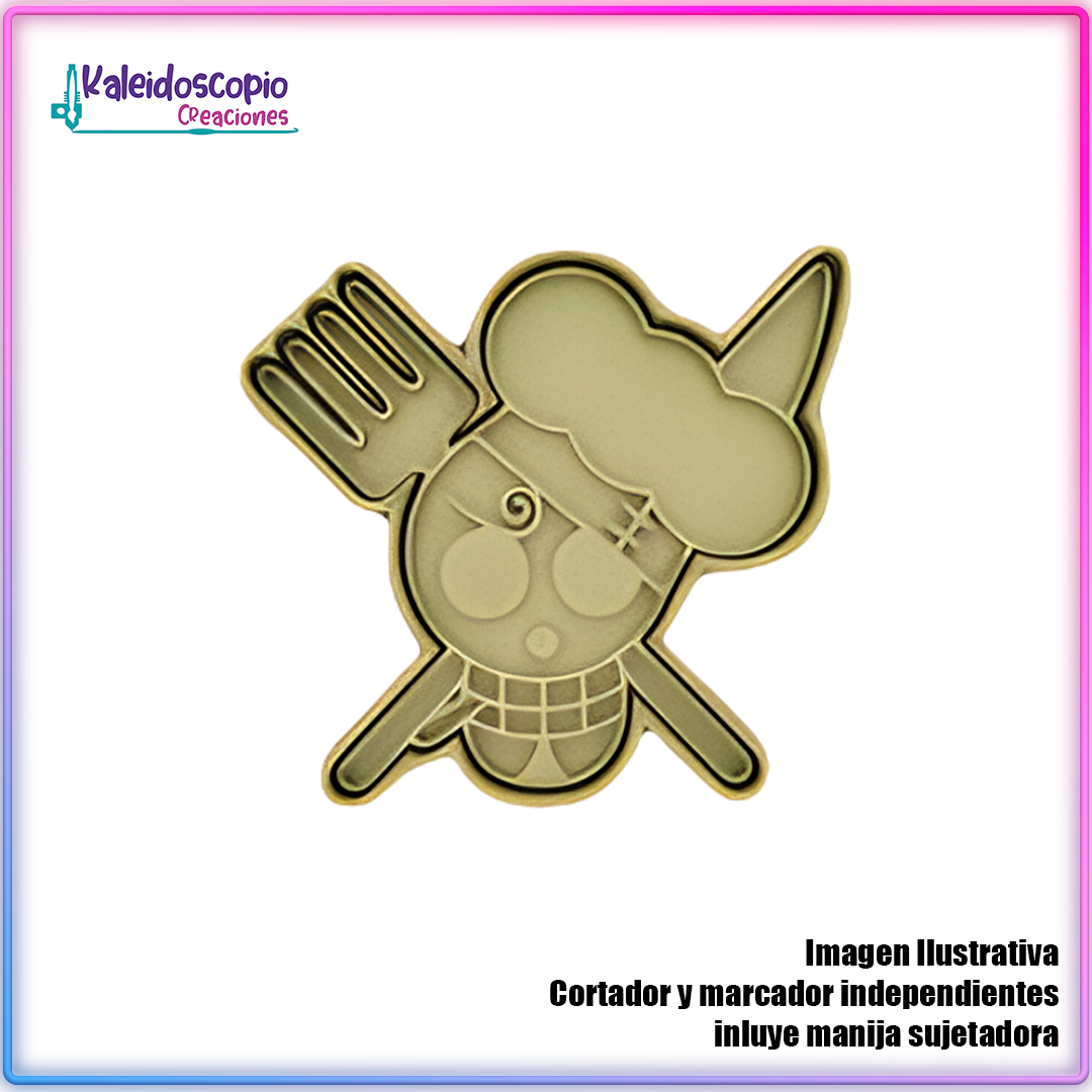 Sanji Calavera One Piece Cortador de Galleta y Fondant